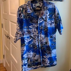 Men’s Jade Fashions XL Blue Hawaiian Luau Shirt